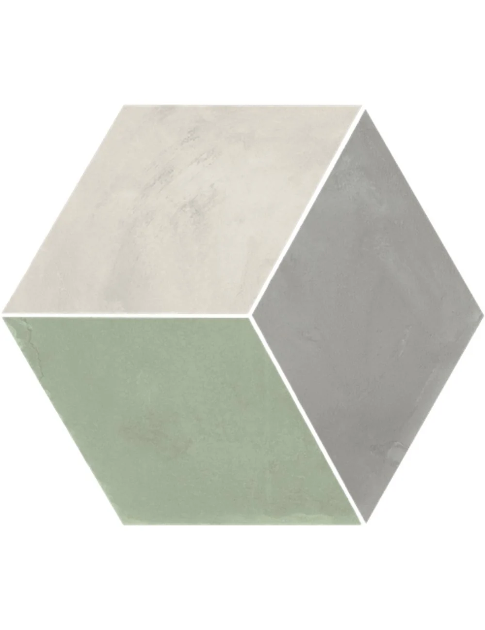 carreau hexagonal rombo sabbia menta gamme terra art