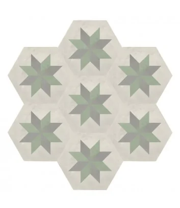 graphic design for the Marca Corona stella sabbia menta hexagonal cement tile graphic design for the Marca Corona stella sabbia menta hexagonal cement tile