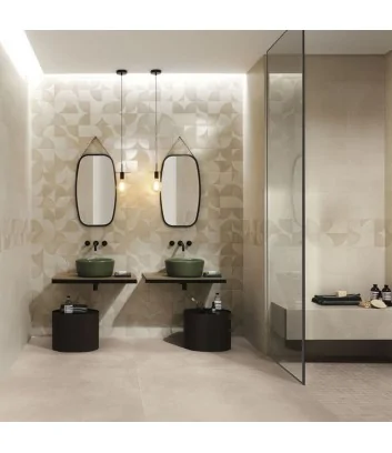 rivestimento bagno con mat&more deco beige