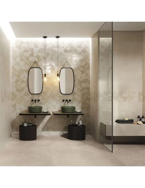 Bathroom wall tiles in Mat&More Deco Beige