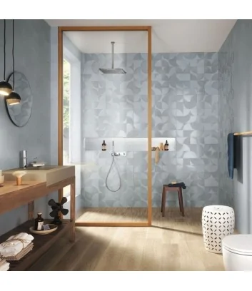 mat&more deco azure posata in rivestimento doccia