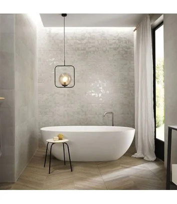 rivestimento bagno con mat&more domino white