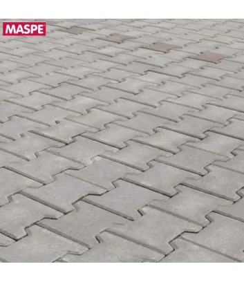 self-locking solid double t grey maspe pavement detail