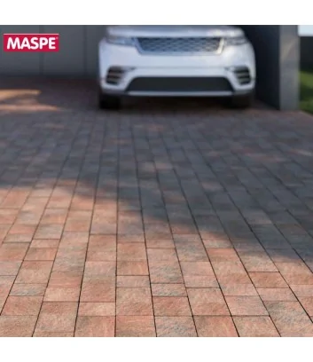 outdoor flooring self-locking matrix rock red black beige detail outdoor flooring self-locking matrix rock red black beige detail