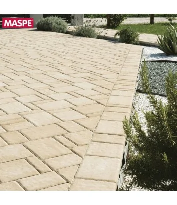Cortile Maspe texxa limestone travertino pavimento da esterno autobloccanti filtranti
