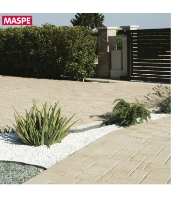 Ingresso Maspe texxa limestone travertino pavimento da esterno autobloccanti filtranti