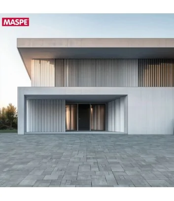 self-locking and filtering solid texxa rock silver grey laid in driveway of private house