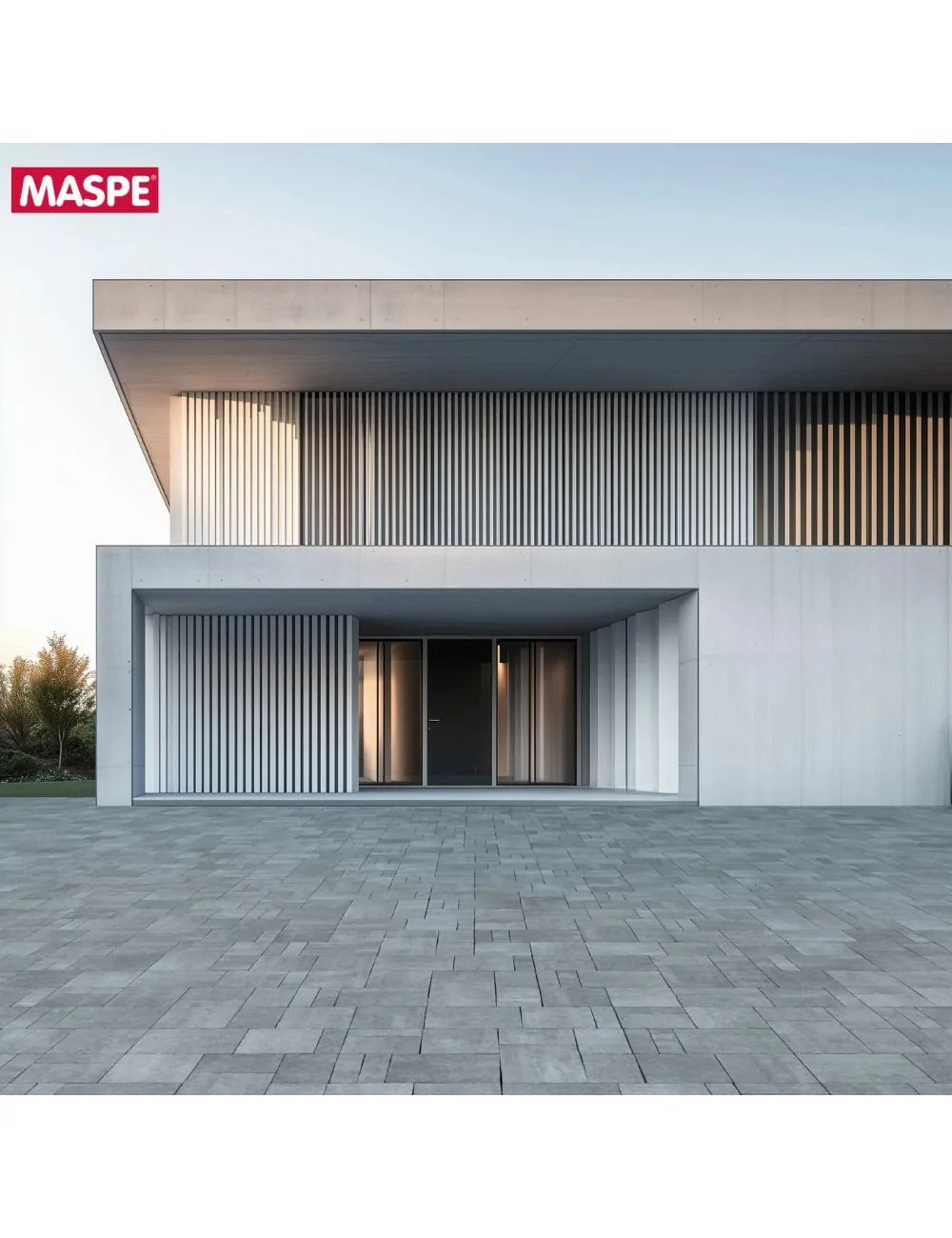 self-locking and filtering solid texxa rock silver grey laid in driveway of private house