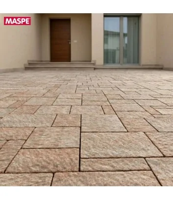 Dettaglio pavimento da esterno autobloccanti filtranti Maspe texxa rock foglia d'autunno Dettaglio pavimento da esterno autobloccanti filtranti Maspe texxa rock foglia d'autunno