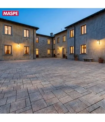 massello autobloccante filtrante texxa rock foglia d'autunno posato in esterno abitazione privata massello autobloccante filtrante texxa rock foglia d'autunno posato in esterno abitazione privata