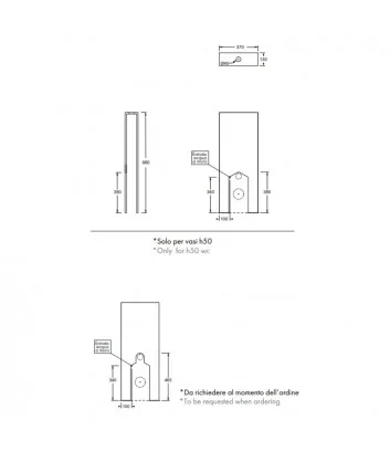 technical data sheet cistern for close couple wc by Alice Ceramica