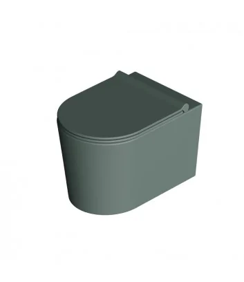 Form matt green wall-hung toilet