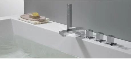 Deck-mount bathtub mixer