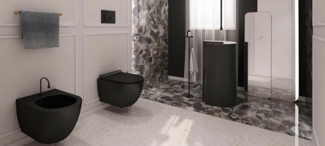 Mat black sanitaryware